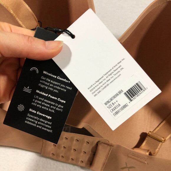 knix Bra Womens 8++ 40G 42G Wingwoman Bra Cavassa Wireless EVBRA110DRB82 NEW $65 - Picture 13 of 15